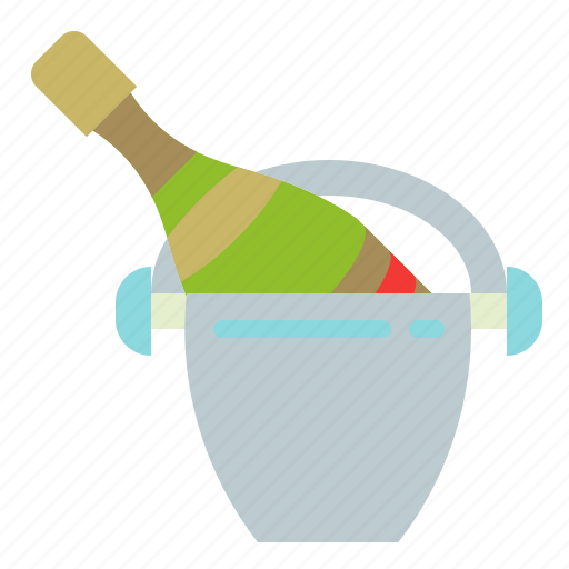 Bottle, champagne, drink, ice, kibble, wine icon - Download on Iconfinder
