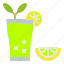 drink, glass, ice, lemon, lemonade 