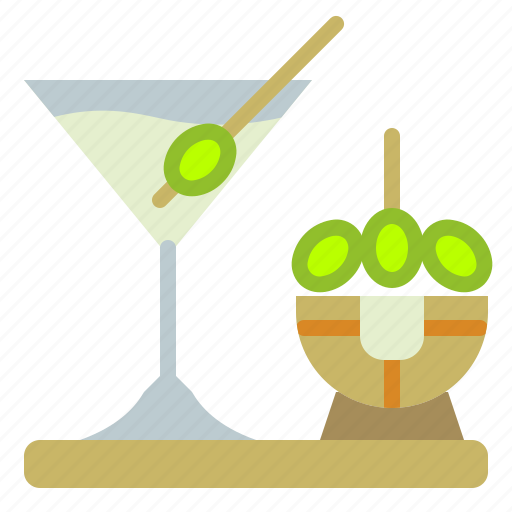 Cocktail, drink, dry, martini, olive icon - Download on Iconfinder