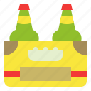 beer, bottle, case, crate, drink, pack