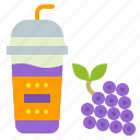 cup, drink, grape, smoothie, takeaway