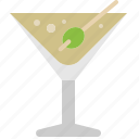 cocktail, olive, drink, alcohol, bar, beverage, glass