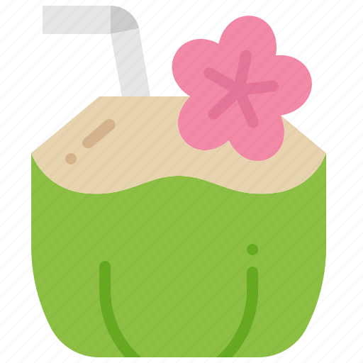 Coconut, drink, summer, juice, fruit, tropical, beverage icon - Download on Iconfinder