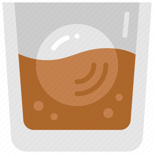 On, the, rocks, whisky, glass, alcohol, drink icon - Download on Iconfinder