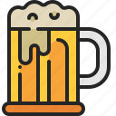 beer, mug, drink, cheer, alcohol, beverage, bar