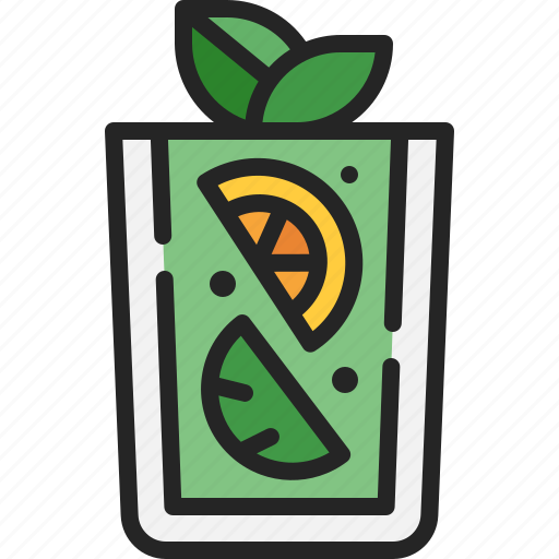 Mojito, mocktail, juice, drink, refreshment, beverage, glass icon - Download on Iconfinder