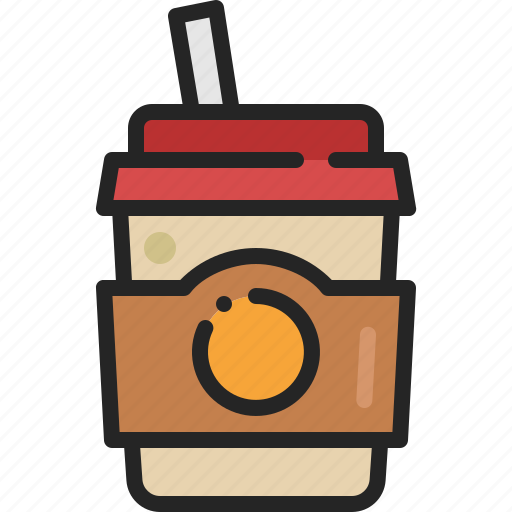 Take, away, cup, drink, takeout, straw, paper icon - Download on Iconfinder