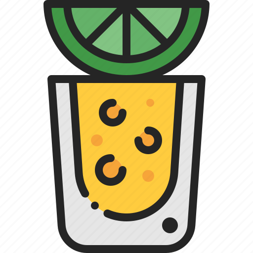 Tequila, shot, alcohol, drink, lime, beverage, mexican icon - Download on Iconfinder