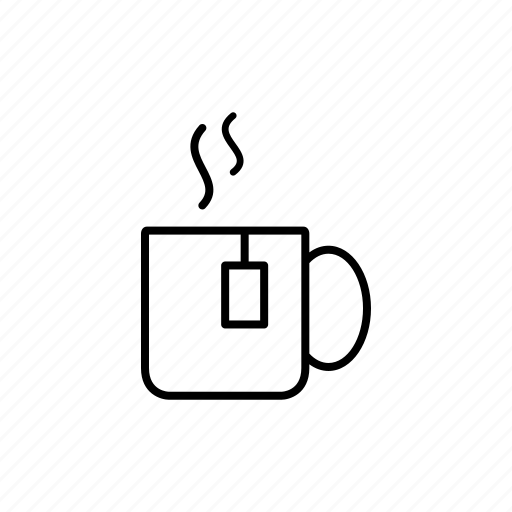Cup, drink, glass, hot, line, tea, water icon - Download on Iconfinder