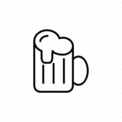 Alcohol, bar, beer, drink, glass, line, party icon - Download on Iconfinder
