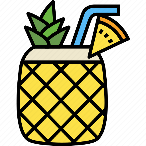 Pineapple, juice, drink, restaurant, alcohol, cocktail, beverage icon - Download on Iconfinder