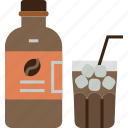 cold, brewed, coffee, brew, bottle, drink, ice, beverage, iced