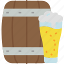 barrel, beer, glass, alcohol, bar, drink, beverage, drinks