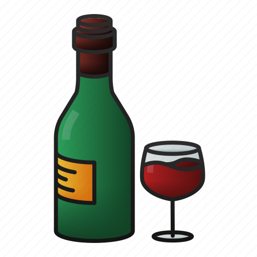 Wine, bottle, glass, drink, beverage icon - Download on Iconfinder