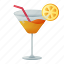 cocktail, glass, drink, beverage