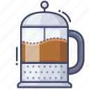coffee, french, press, teapot