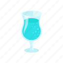 beverages, drink, booze, blue, cocktail, glass, lemonade