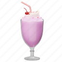 strawberry, milkshake, strawberry milkshake, glass, milk-shake, drink, dessert, juice, beverage 