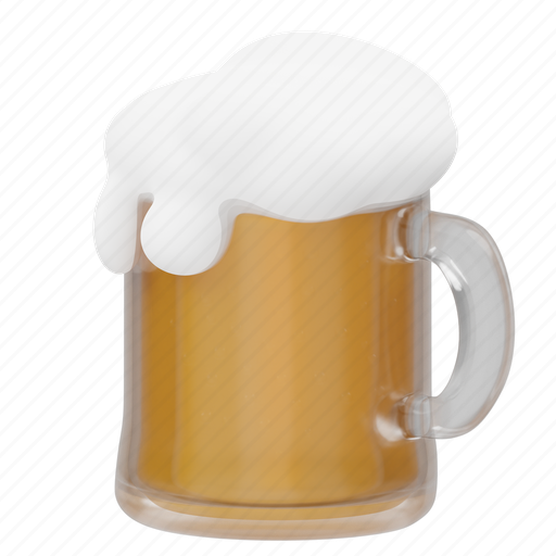 Beer, drink, alcohol, beverage, glass, wine, bar 3D illustration - Download on Iconfinder