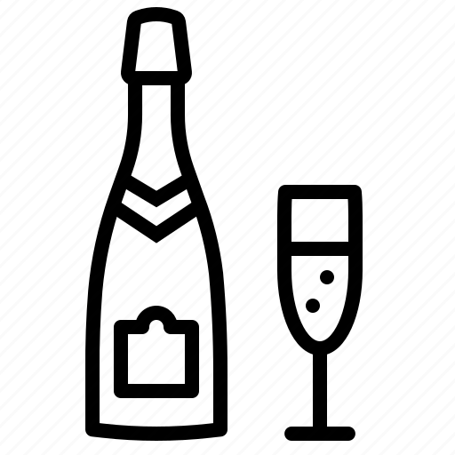 Alcohol, bottle, celebrate, champagne, cheers, drink, glass icon - Download on Iconfinder