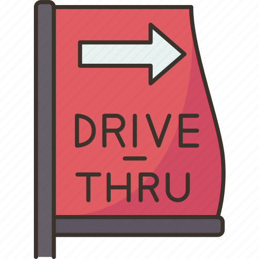 Drive, thru, restaurant, banner, flag icon - Download on Iconfinder