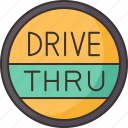 drive, thru, sign, food, takeaway
