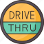 drive, thru, sign, food, takeaway 