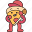 mascot, pizza, costume, restaurant, advertising 