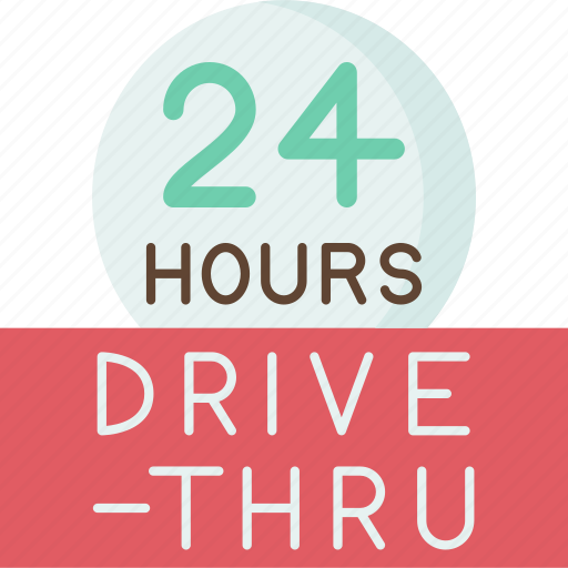 Drive, thru, hours, opening, service icon - Download on Iconfinder