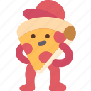 mascot, pizza, costume, restaurant, advertising