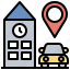 car, driver, location, map, pin, shcool 