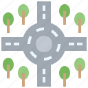 car, crossroads, map, road, transportation