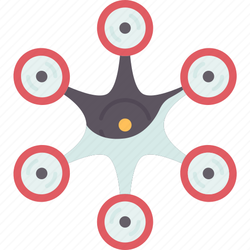 Hexacopter, multirotor, aircraft, propeller, drone icon - Download on Iconfinder