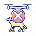 drone, safety, dog, warning