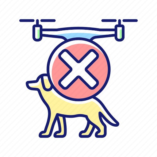Drone, safety, dog, warning icon - Download on Iconfinder