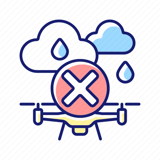 Drone, warning, moisture, rain icon - Download on Iconfinder