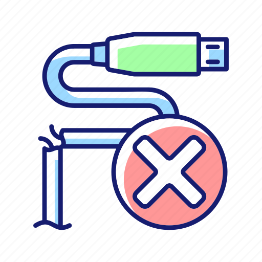 Cracked, cable, cord, damaged icon - Download on Iconfinder