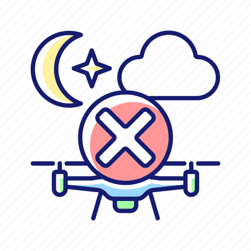 Drone, night, flight, hazard icon - Download on Iconfinder