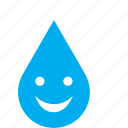 drop, droplet, face, happy, smiling, water, raindrop