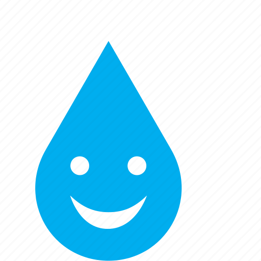 Drop, droplet, face, happy, smiling, water, raindrop icon - Download on Iconfinder