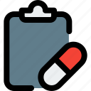 capsule, clipboard, medical, drugs