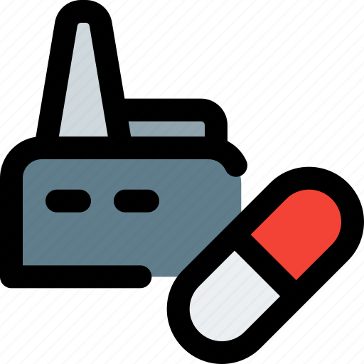 Capsule, factory, medical, drugs icon - Download on Iconfinder