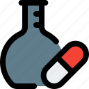 capsule, flask, two, medical, drugs
