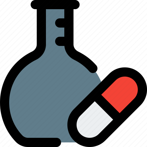 Capsule, flask, two, medical, drugs icon - Download on Iconfinder