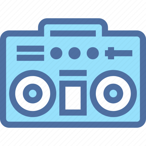 Audio, boombox, music, player, recorder, retro, sound icon - Download on Iconfinder
