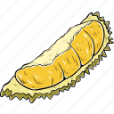 durian, fruit, tropical, exotic, ripe, tasty, golden, montong