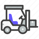 delivery, shipping, logistics, package, forklift, warehouse, transport, factory, box