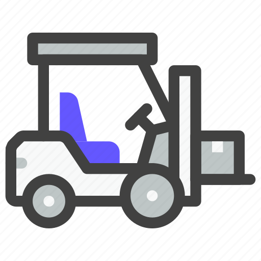 Delivery, shipping, logistics, package, forklift, warehouse, transport icon - Download on Iconfinder