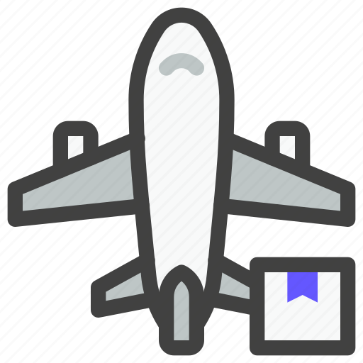 Delivery, shipping, logistics, package, plane, airplane, box icon - Download on Iconfinder