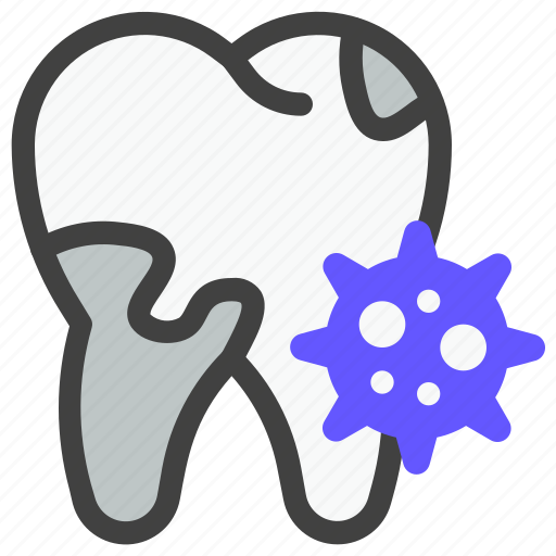 Dental, dentistry, dentist, medical, tooth, bacteria, infection icon - Download on Iconfinder